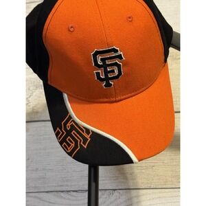 San Francisco Giants Baseball Cap Black Orange SF Logo Youth MLB EC